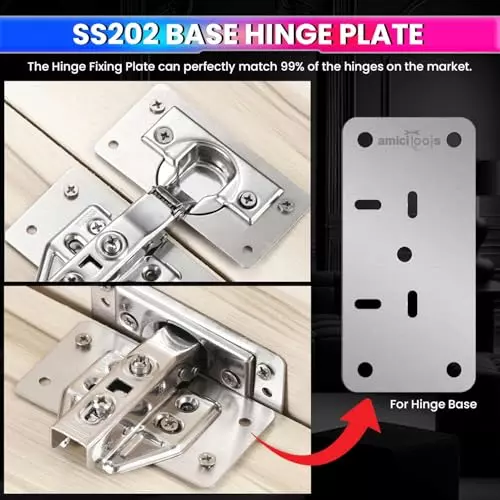 amicitools-hinge-repair-plate-kit-stainless-steel-9x45-cm-8-pcs-base-plates-with-screws-for-fix-loose-cabinet-hinges