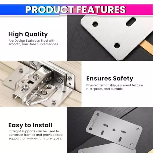 amicitools-hinge-repair-plate-kit-stainless-steel-9x45-cm-8-pcs-base-plates-with-screws-for-fix-loose-cabinet-hinges