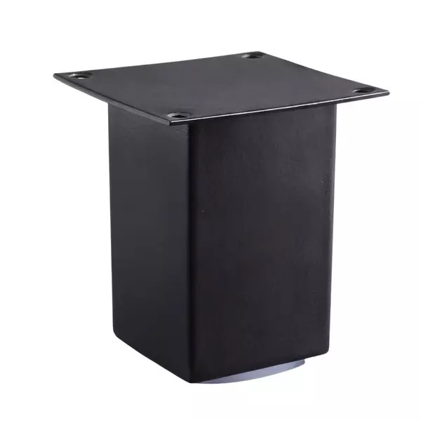 Paras SOLID  Sofa Leg Black Matt Finish, NO. 84 (Height: 3 - 6 Inch)