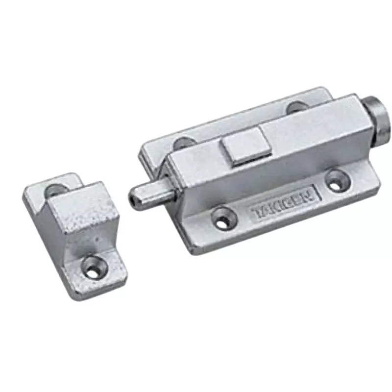 TAKIGEN Push Bolt Zinc Alloy Matte Chrome Plating, C-255-2