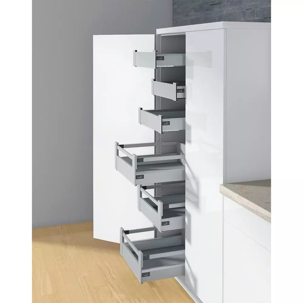 Hettich Drawer Side Profile ArciTech Silver Left 650 mm, 9121211