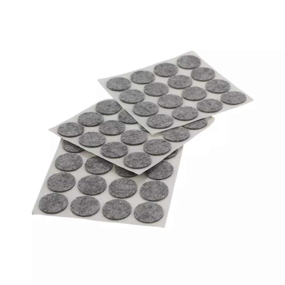 Ebco Furn Felt Self Adhesive in Loose Packaging, Grey Finish, Size 27 mm, FFE27 (Pack of 500)
