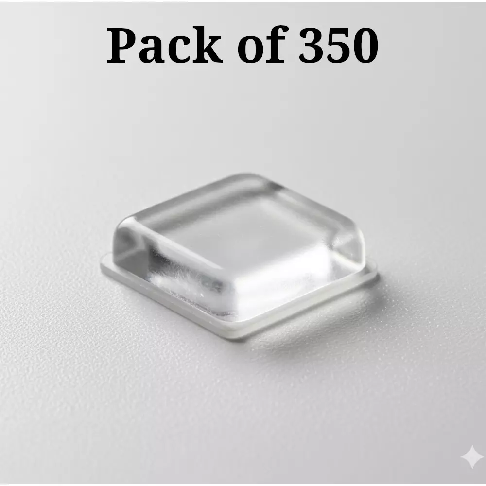 Ebco Bumper Clear Finish, Length 10.0 mm and Height 2.5 mm for Furniture, BS2-20 (Pack of 350)