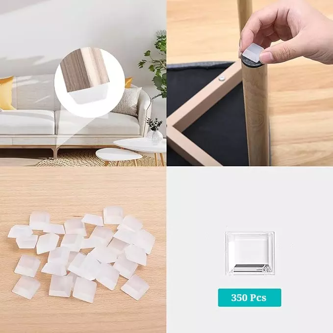 Ebco Bumper Clear Finish, Length 10.0 mm and Height 2.5 mm for Furniture, BS2-20 (Pack of 350)