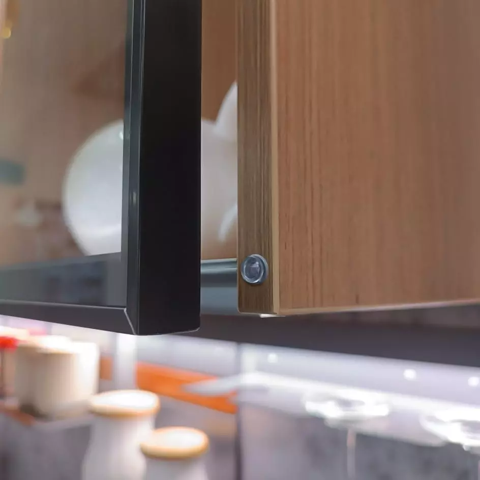 Ebco Cabinet Door Buffer Grey Finish, Size Ø 8 X 3 mm for Furniture, CDB2