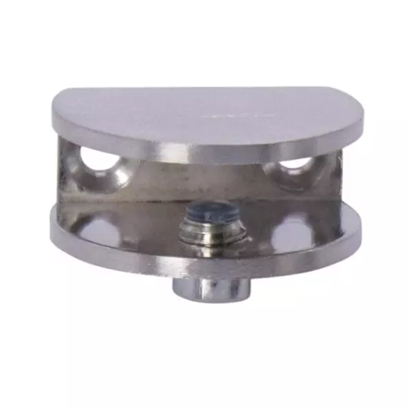 Ebco Glass Shelf Bracket D1-10 Nickel Plated Satin Finish, Size 10 mm, GSBD1-10