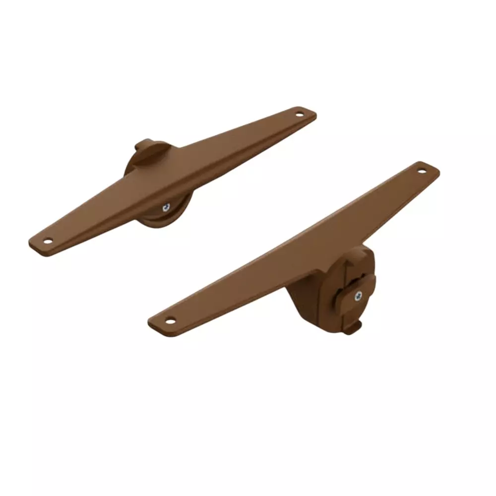 Ebco Tilting Shelf Bracket Brown Finish Die Cast Metal Body and 10 Kg Per Set Load Capacity for Pole Shelving System, PPDS-TSB (Set of 2)