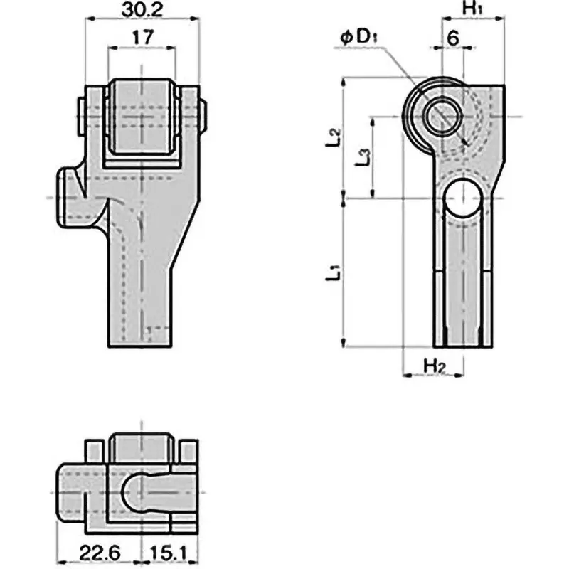 TAKIGEN One-Touch Tip Roller (for Φ6 Rod) Polyamide (PA6), AC-25-VA-6