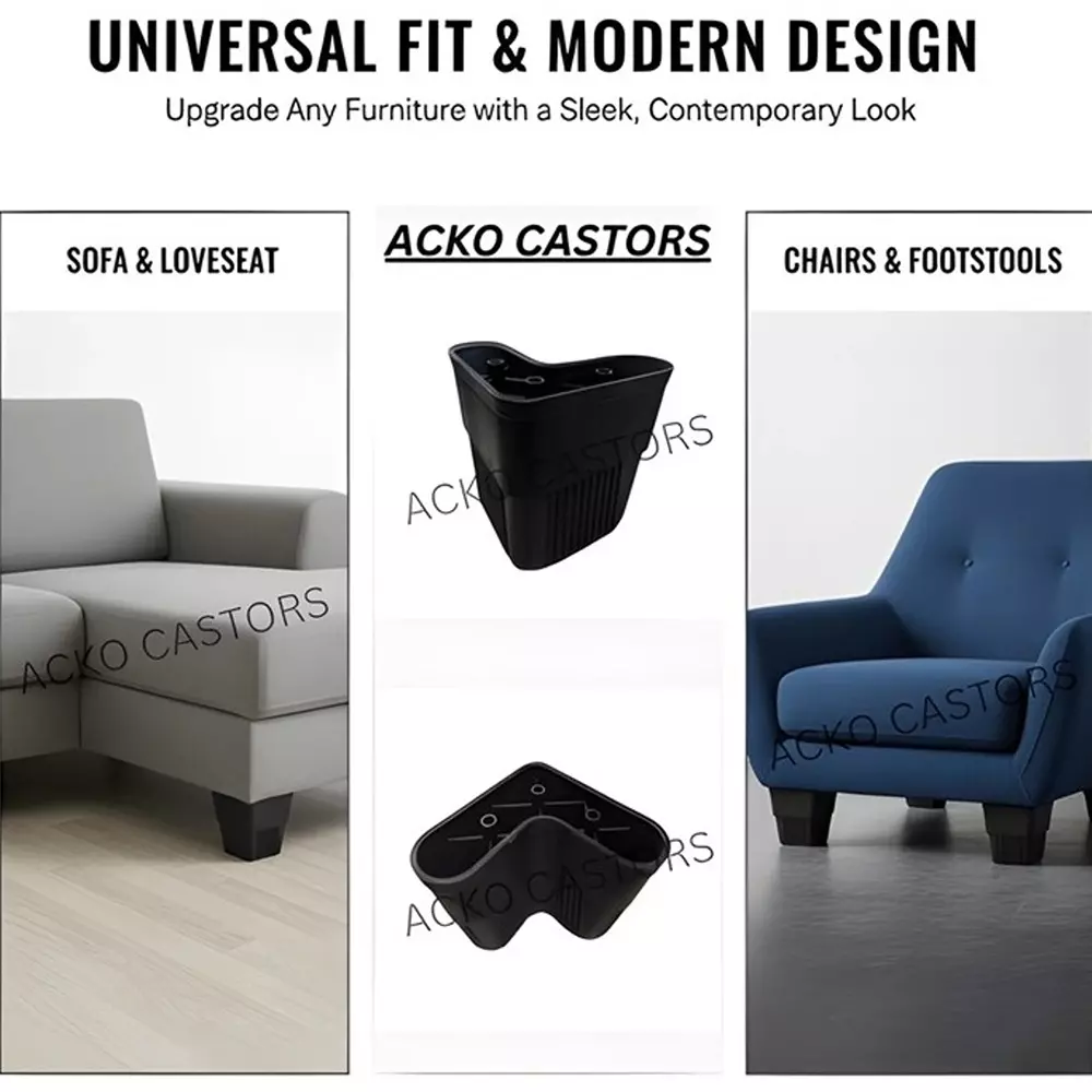 acko-castors-sofa-leg-black-pvc-3-inch-76-mm-size-for-chair-pack-of-4-pcs