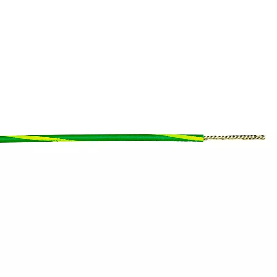 ALPHA WIRE Hook Up Wire WIRE, GR/YL, 18AWG, 16/30AWG, 30.5M, 3055 GY005