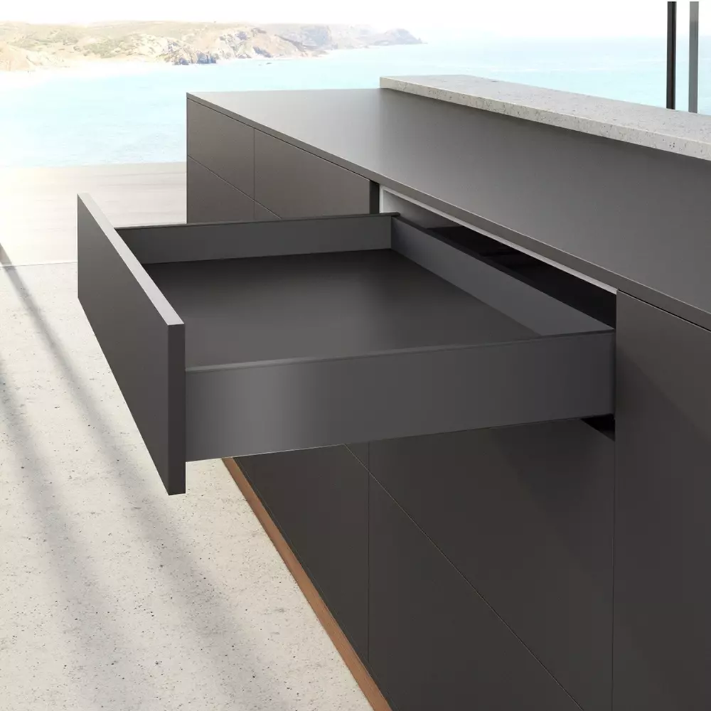 Hettich Drawer Side Profile AvanTech YOU 500 mm Depth, 251 mm Height, Left Mount, 9255232