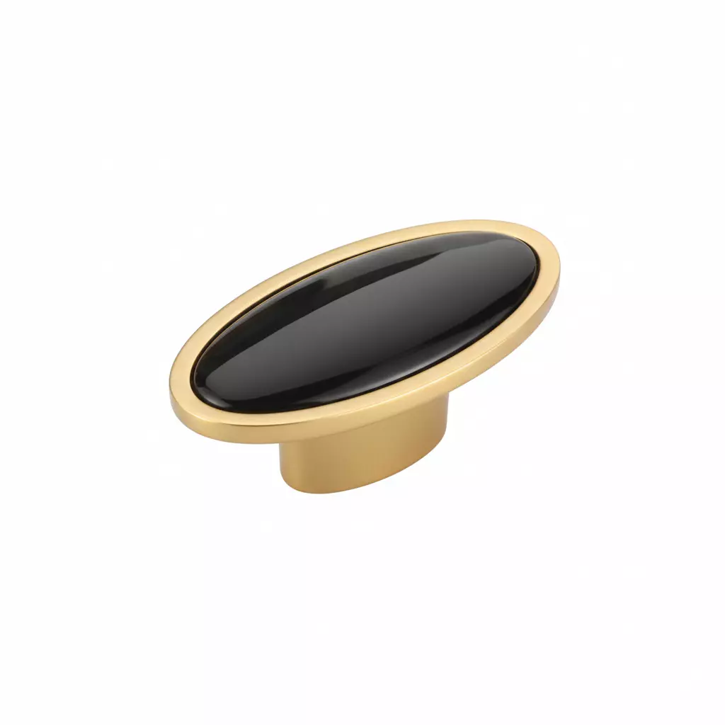 Altitude Drawer Knob Big Size Metal Body PVD Gold/Black Finish for Home & Office Furniture, 607