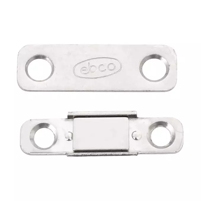 Ebco Magnetic Catch Ultra Slim with Screws Nickel Plated Finish (Set of 2)