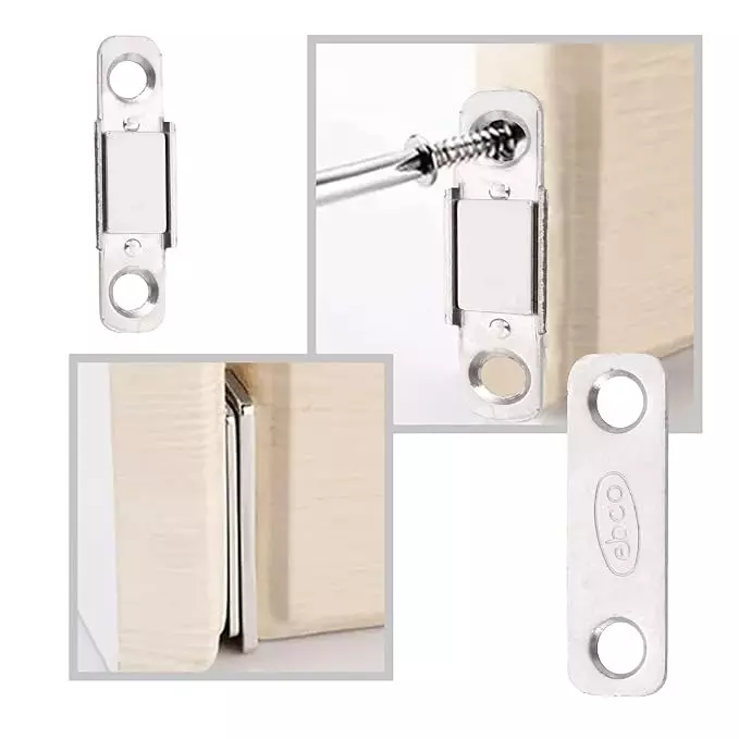 ebco-magnetic-catch-ultra-slim-with-screws-nickel-plated-finish-225-kg-load-capacity-and-size-11-x-35-x-4-mm-mc-us1-set-of-2