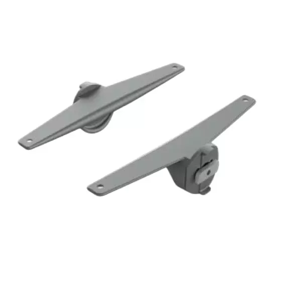 Ebco Tilting Shelf Bracket Die Cast Metal Body and 10 Kg Per Set Load Capacity for Pole Shelving System (Set of 2)