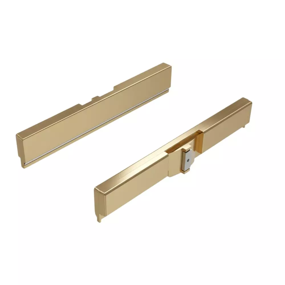 Ebco Concealed Slide Adaptor Champagne Finish and 400/450 mm Size for Pole Shelving System, PPDS-CSA (Set of 2)