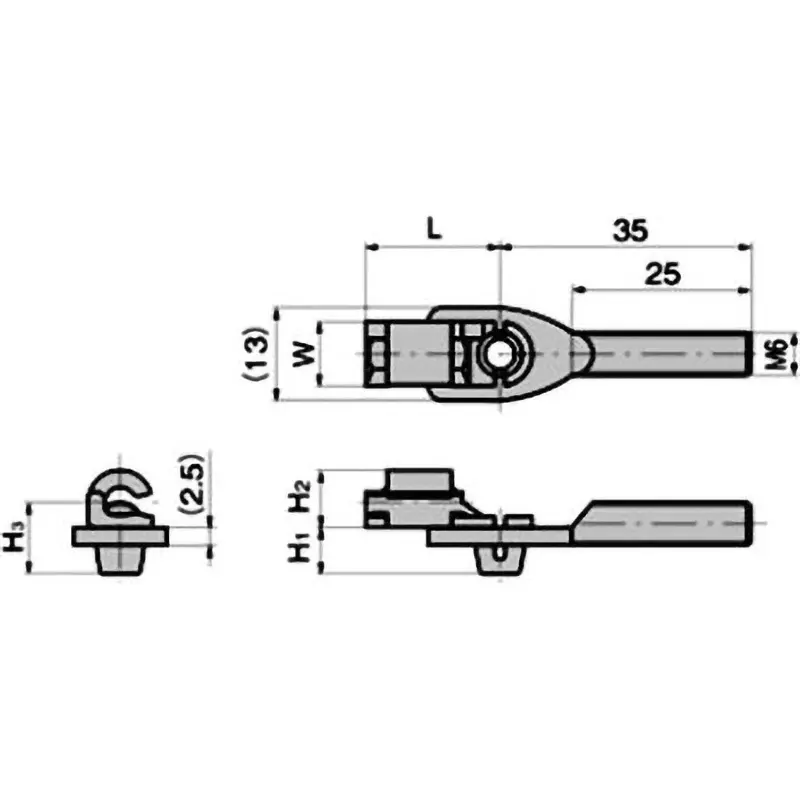 TAKIGEN Stainless Steel Joint Bracket (for Φ4), C-1040-J-4