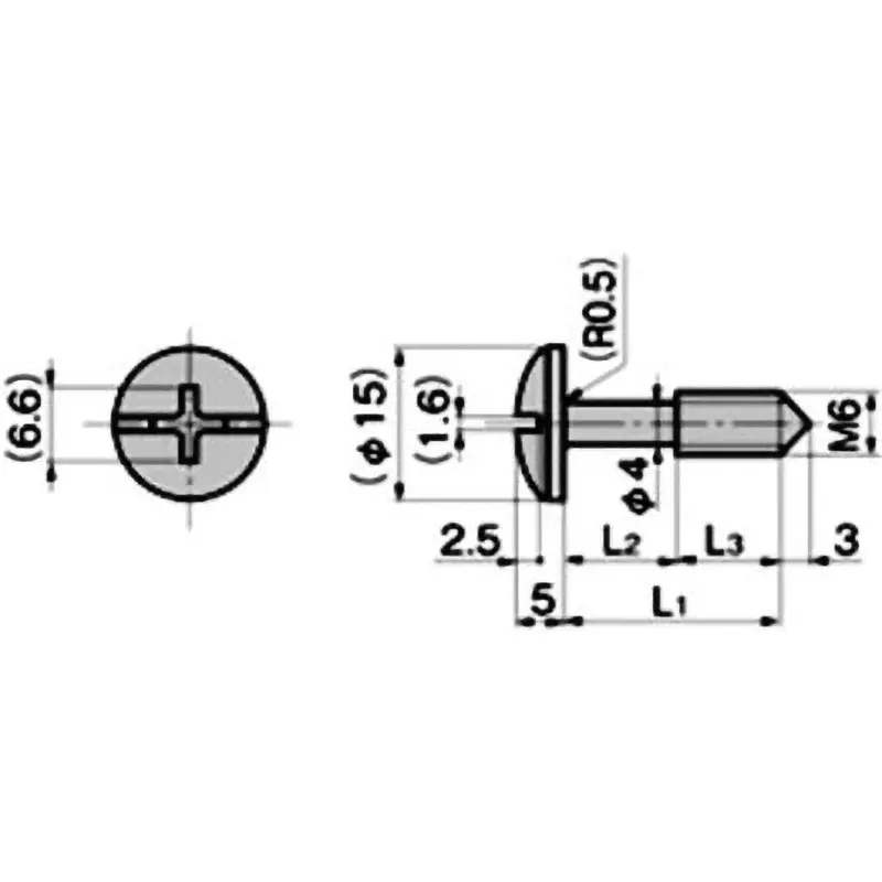 TAKIGEN Stainless Slotting Screw Stainless Steel bar (SUS) Buffing Finish 20x30x10 mm, C-1281-B-M6-1