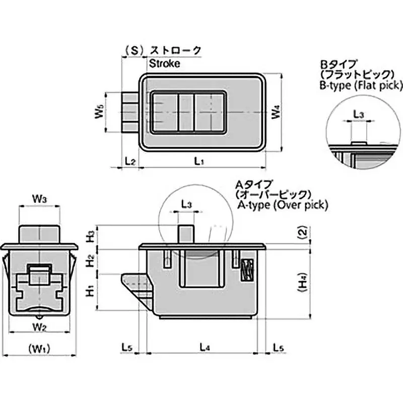 TAKIGEN One Touch Panel Fastener (Flat Pick) Polyacetal, Polypropylene & Stainless Steel, CP-420-B-3-Ivory