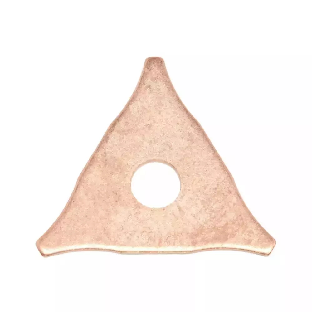 AGE TECH Dent Puller Machine Triangle Washer 10 Pcs Each Copper Coating Stainless Steel for Industrial & Mechanical Maintenance, (Pack of 5 Packet)