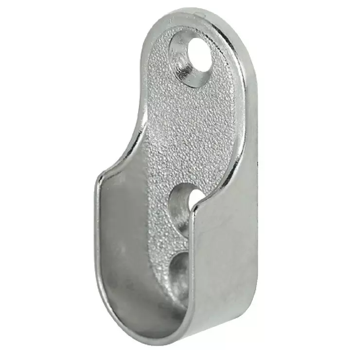 Hafele Ova Wardrobe Rail Support Zinc Alloy for Screw Mounting, 803.33.757