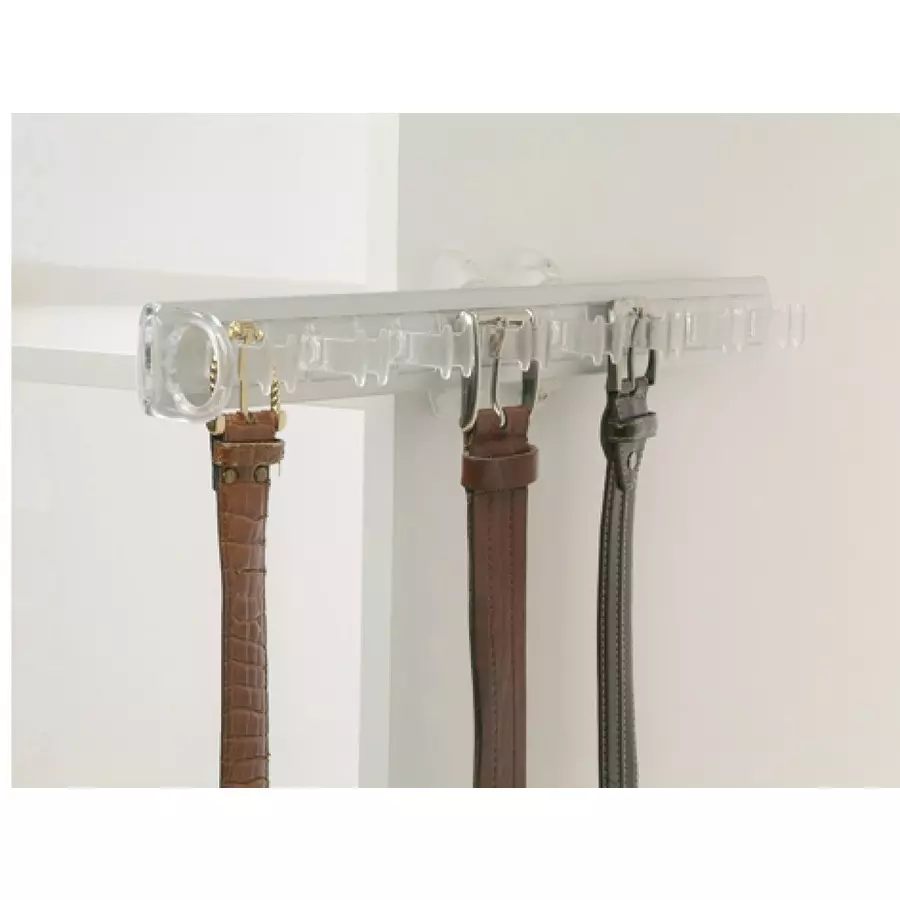 Hafele Sliding Belt Rack Aluminium Track With Plastic Base for 8 Belts, 807.27.050