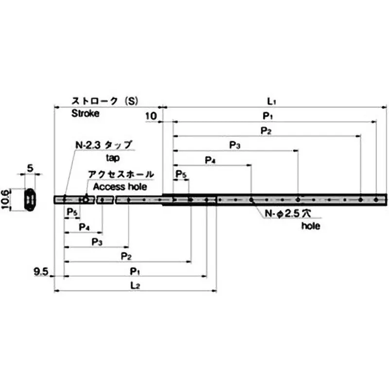 takigen-stainless-steel-micro-slide-rail-k-1371-10