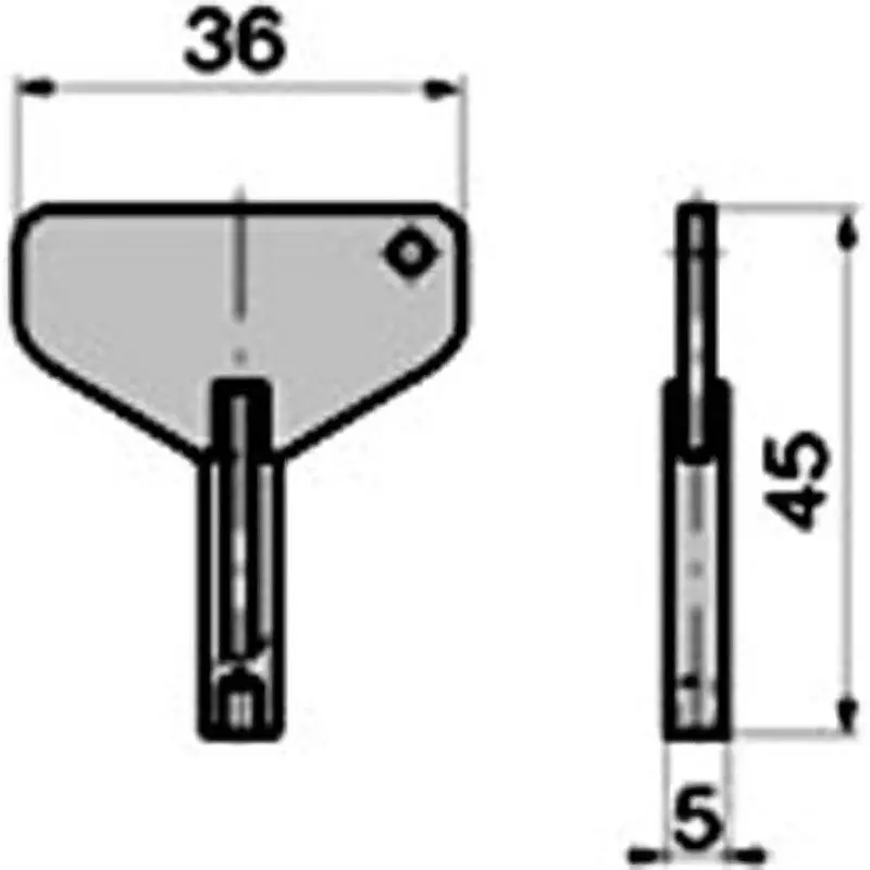 TAKIGEN Stainless Steel Turn Catch Key Nickel Plating, C-1263-K (common to C-1264-K)