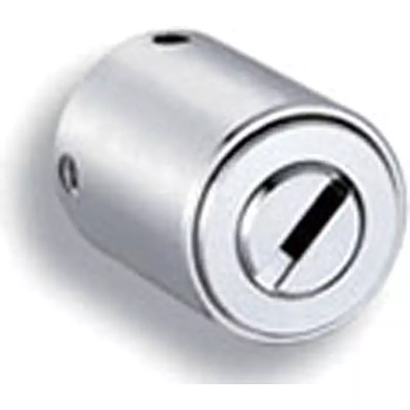 TAKIGEN Small Push Lock Chrome Plating with 2 Keys for Sliding Doors, C-108N-12(#NTJ928)