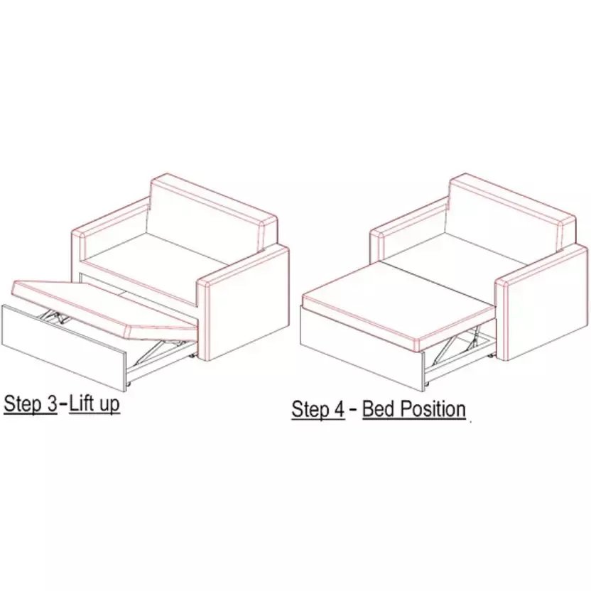 Ebco Prolift Sofa Bed Fitting Anthracite Finish, Maximum Width 3-6 Ft (91.4 to 182.8 cm), PLSB1