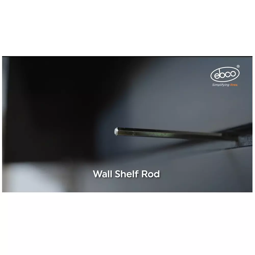 Ebco Wall Shelf Rod Zinc Yellow Finish, Size 150 mm, WSR-150