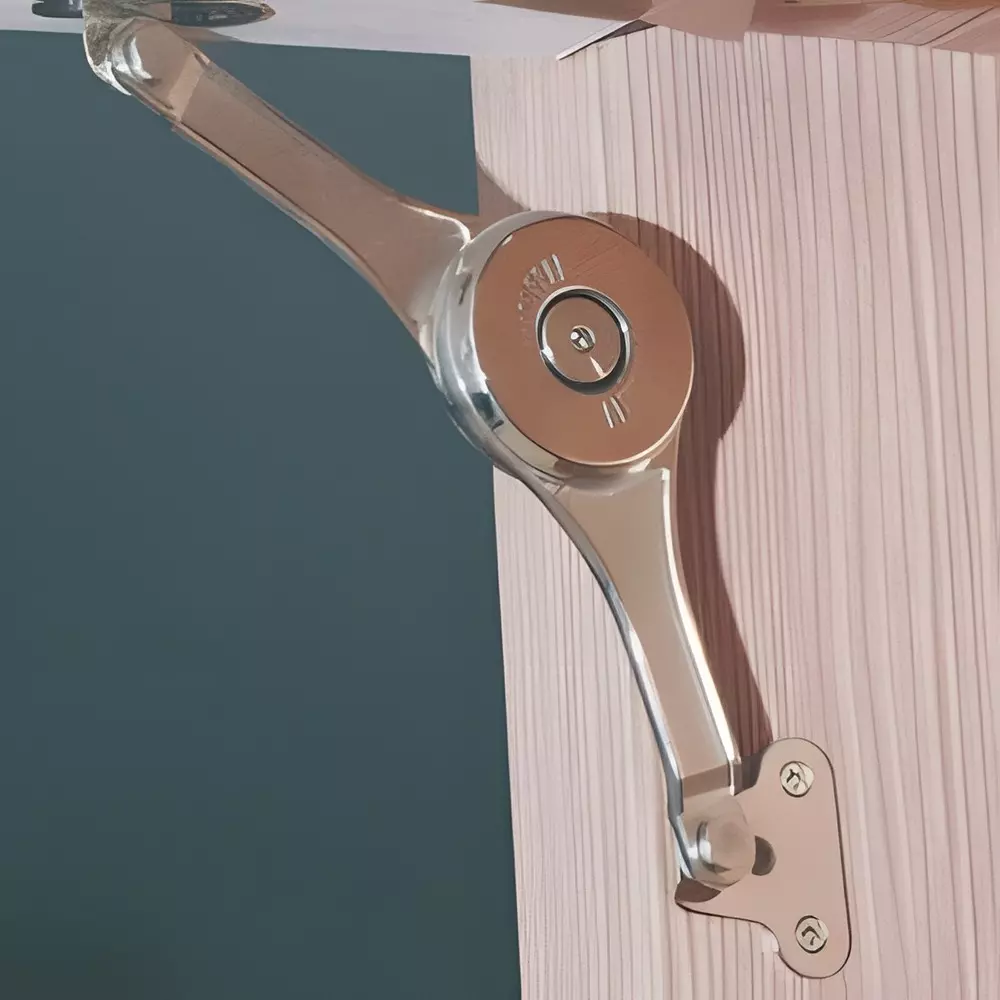 Ebco Cabinet Stay Heavy Right Nickel Plated Finish, 6 Kg for 1 Stay and 13.3 Kg for 2 Stay Load Capacity, CS1-HR