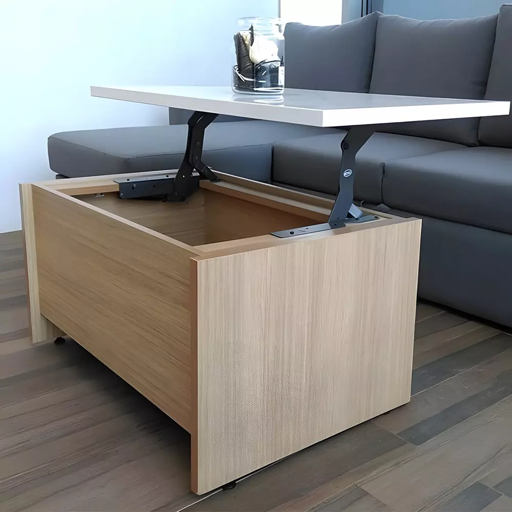 Ebco Table Lift 200 With Damper Anthracite Finish, Stroke 200 mm and 11 Kg Maximum Load Capacity, TL-200-D (Pair of 1)