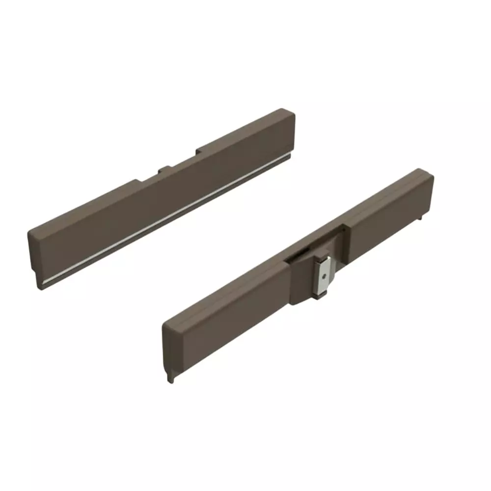 Ebco Concealed Slide Adaptor Brown Finish and 400/450 mm Size for Pole Shelving System, PPDS-CSA (Set of 2)
