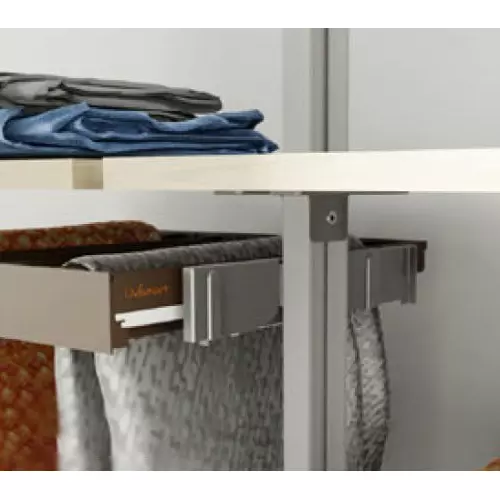 Ebco Concealed Slide Adaptor Brown Finish and 400/450 mm Size for Pole Shelving System, PPDS-CSA (Set of 2)