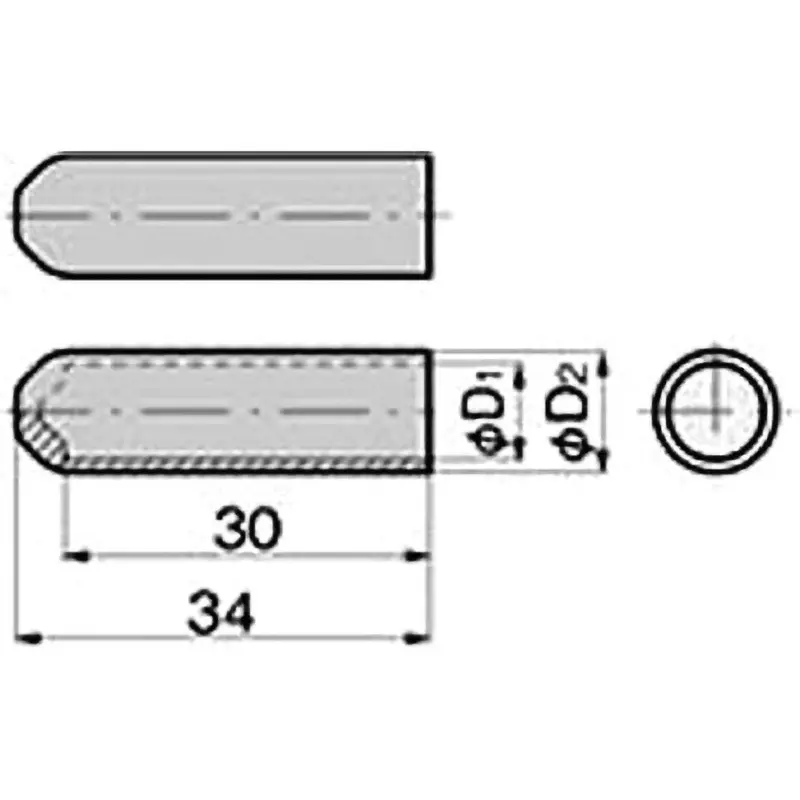 TAKIGEN Rod Rod Cap (for Φ6) Elastomer, AC-25-GE-6