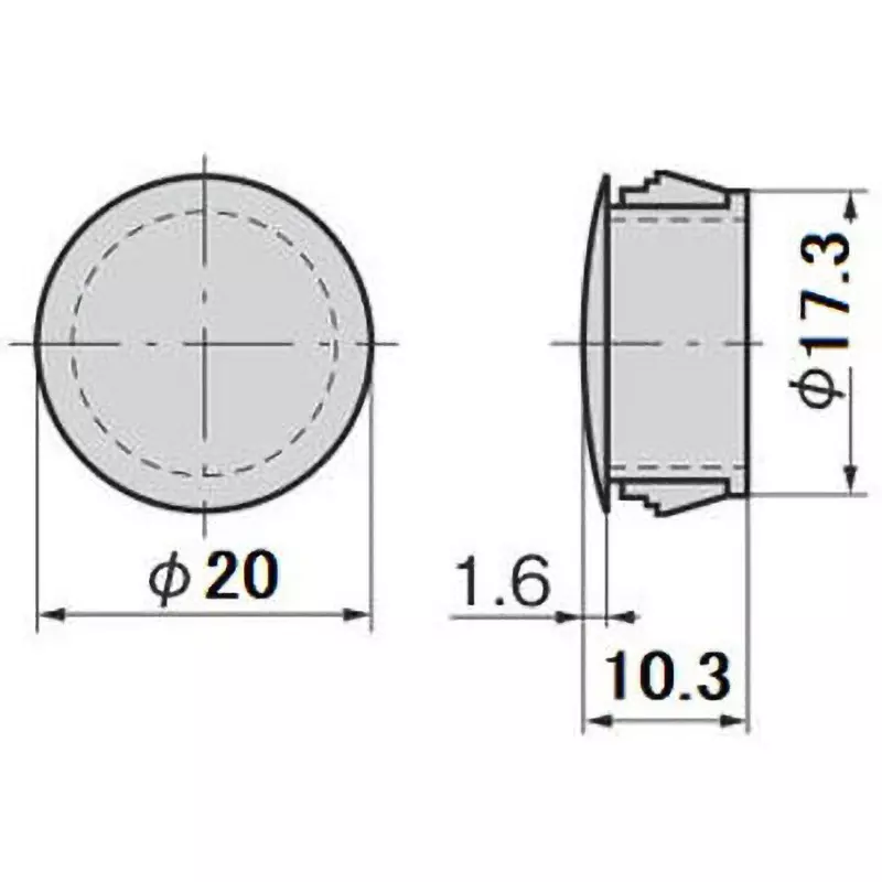 takigen-hole-plug-polyamide-6-pa6-ul94-v-2-ivory-cp-30n-hp-8-ivory