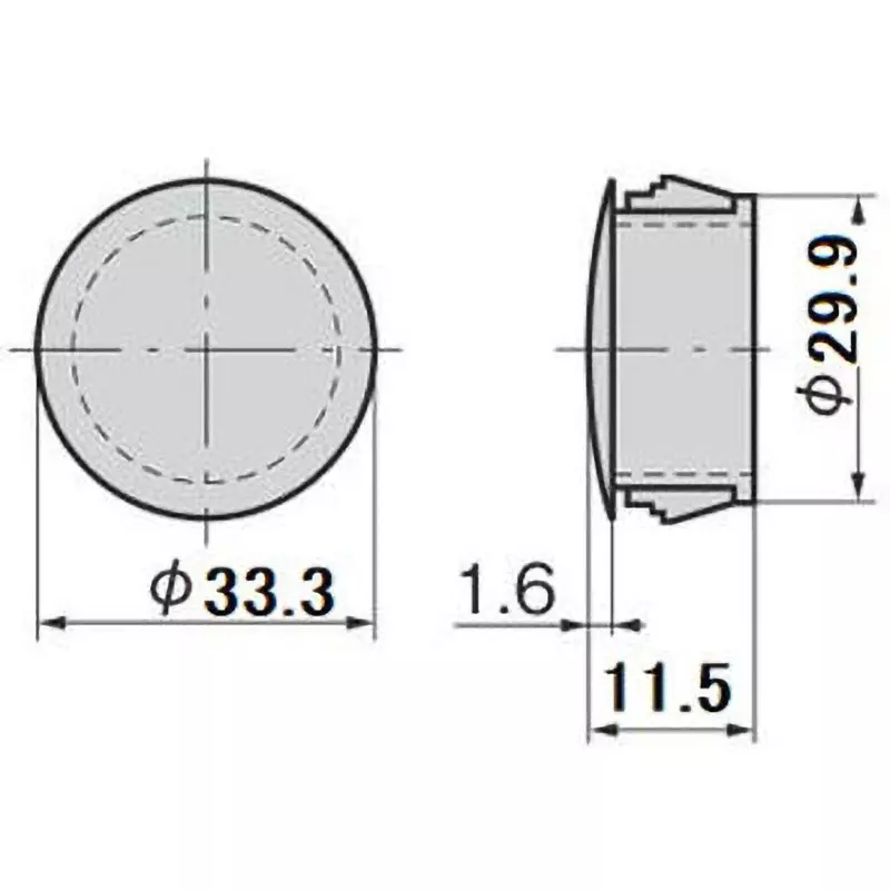 takigen-hole-plug-polyamide-6-pa6-ul94-v-2-white-cp-30n-hp-14-white
