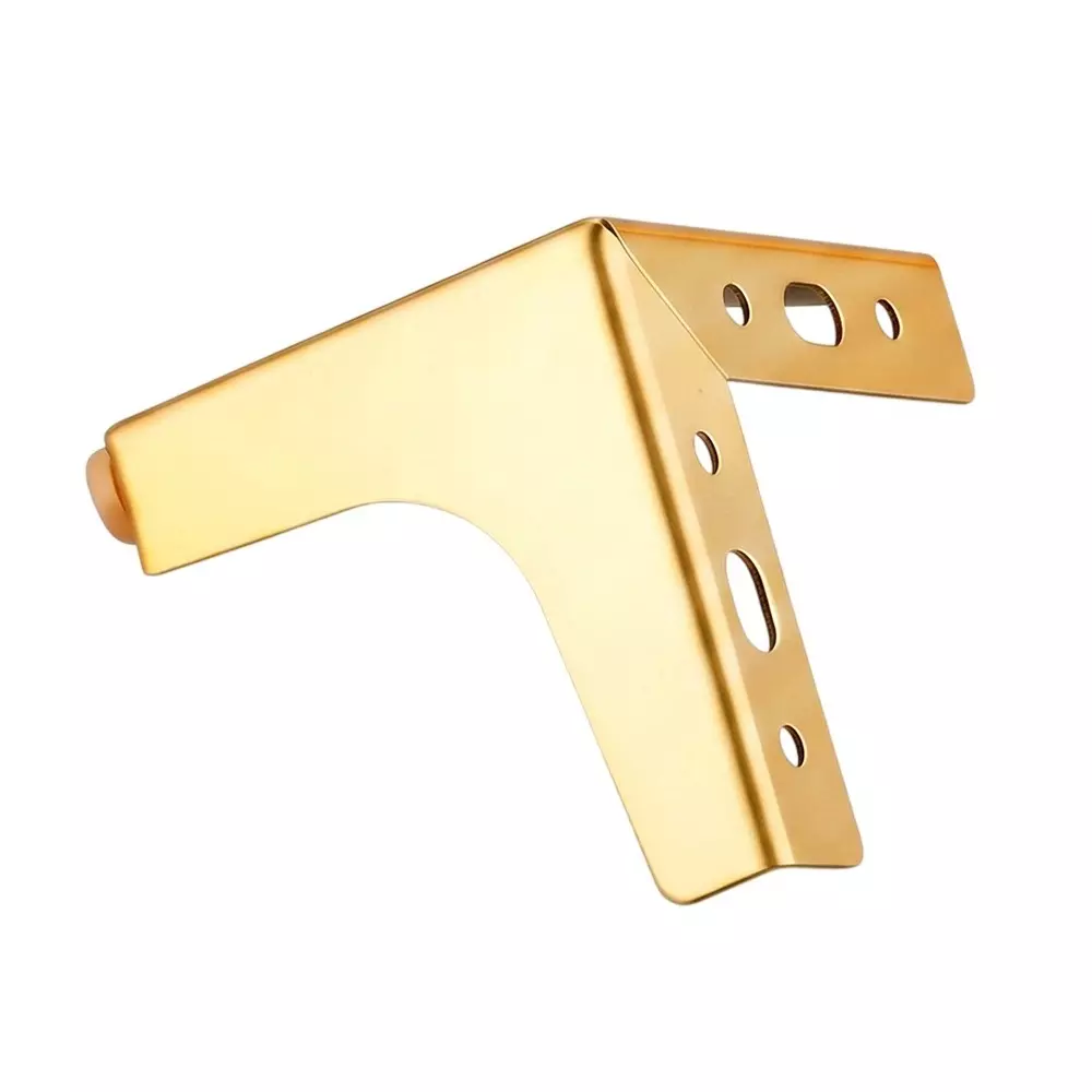 Paras TRIANGLE Sofa Leg Stainless Steel 10.16 cm (4 inch) Height Gold Finish, NO. 224