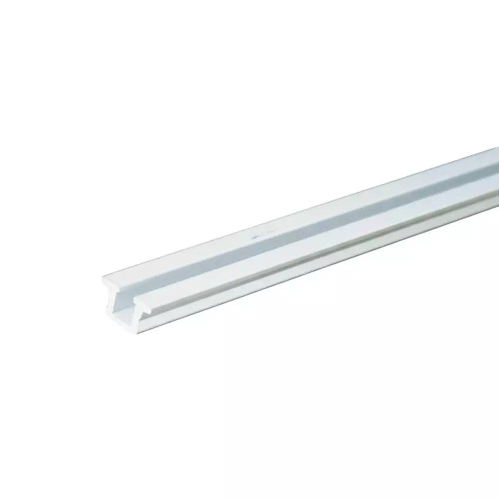 Ebco Plastic Rail White Finish and Length 3.66 m for Sliding Cabinet Shutter Fitting, SCFP-1-3