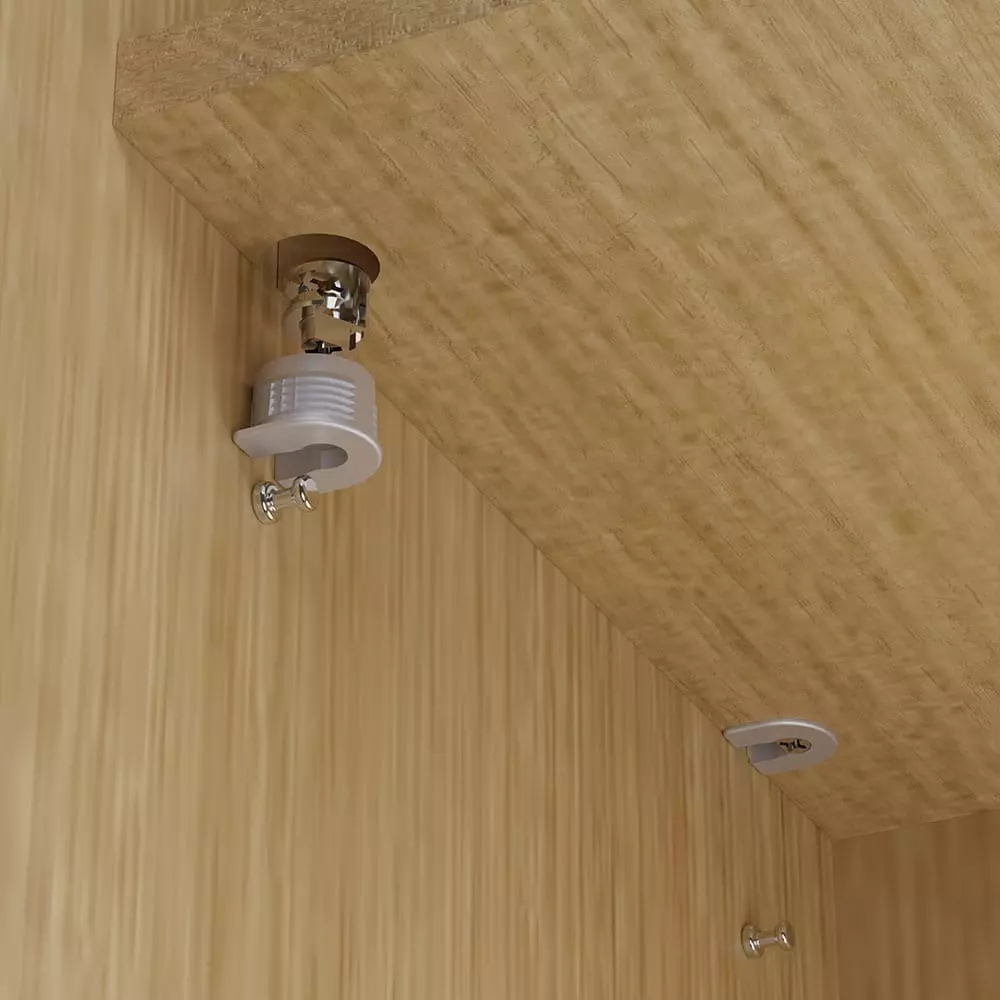 Ebco Shelf Cam Frost White Finish, Size 20 mm for Connecting Shelves And Sides Of Cabinets, SFC2 (Set of 2)