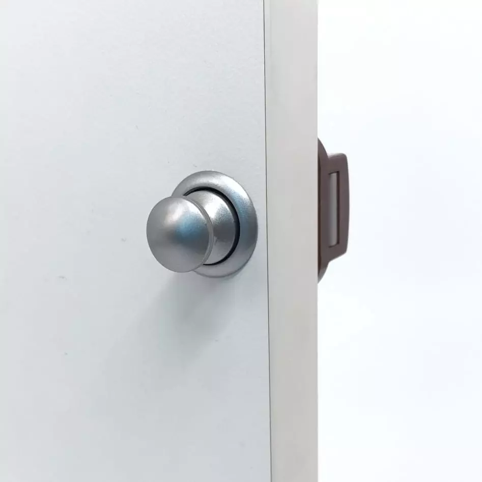 Ebco Push Latch Satin Chrome Finish and Small Size for 25-30 mm Door Thickness Walk-In Wardrobe Sliding, PLS-25-30