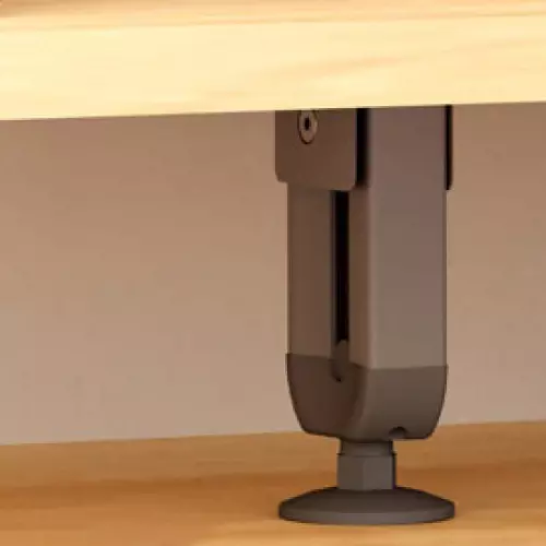 Ebco Height Adjustable Plinth Brown Finish and 800 Kg Load Capacity for Pole Shelving System, PPDS-HAP