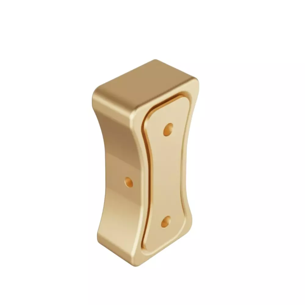 Ebco End Connector Set Champagne Finish Die Cast Metal Body for Pole Shelving System, PPDS-ECS