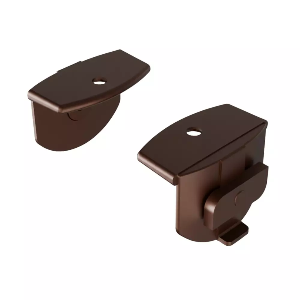 Ebco Small Shelf Support Die Cast Metal Body and 10 Kg Per Set Load Capacity for Pole Shelving System (Set of 2)