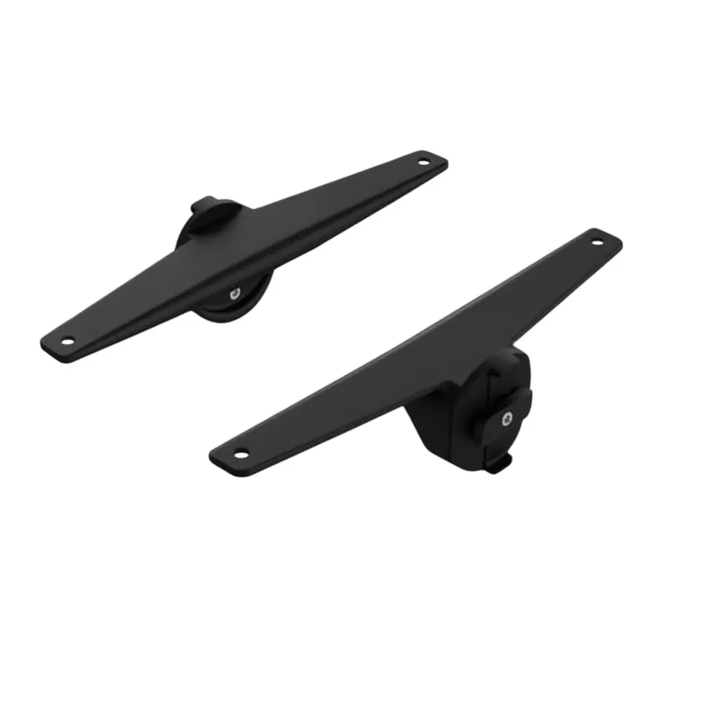 Ebco Tilting Shelf Bracket Black Finish Die Cast Metal Body and 10 Kg Per Set Load Capacity for Pole Shelving System, PPDS-TSB (Set of 2)