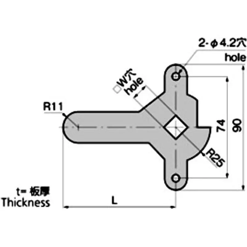TAKIGEN Clasp (8 Holes) Steel Plate Cold Commercial (SPCC), AC-25-H-12