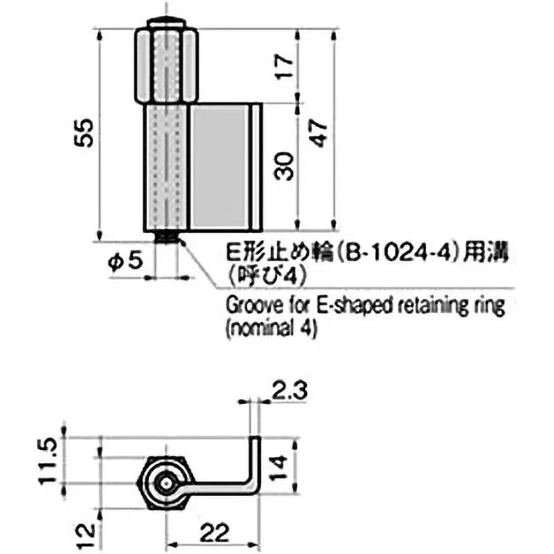 takigen-a-type-single-blade-hexagon-nut-back-hinge-hot-rolled-steel-plate-sphc-free-cutting-steel-sum-b-541-a