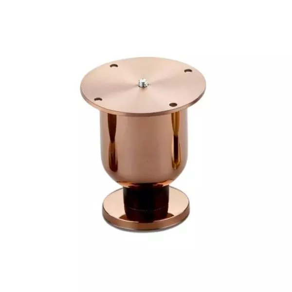 Paras POT Sofa Leg Stainless Steel 10.16 cm (4 inch) Height Rose Gold + Black Matt Finish, NO. 3