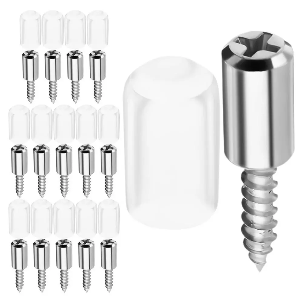GATI EXPORTS Shelf Support Pegs with Anti-Slip Silicone Sleeves, Metal Cabinet Pins 25.5 mm White and Silver (Pack of 50)